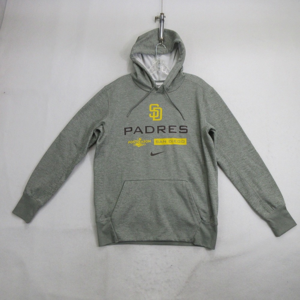 Nike Hoodie Size M Pullover San Diego Padres 2022 Postseason Gray Graphic